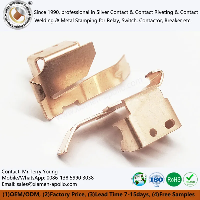 Copper Stamping Spring kontak pou switch elektrik