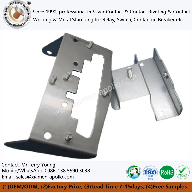 Custom OEM Kabòn Steel Zenk kouvwi metal Stamping pou elektrisite